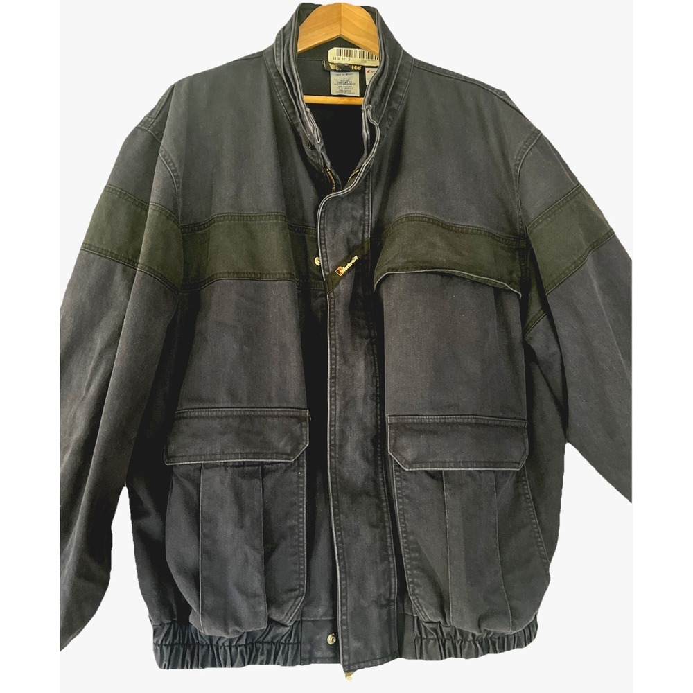 VTG Workrite FR Flame Resistant Men's Size‎ XL Navy /Black Bomber  Jacket Coat